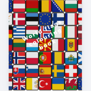 World flags Colouring book