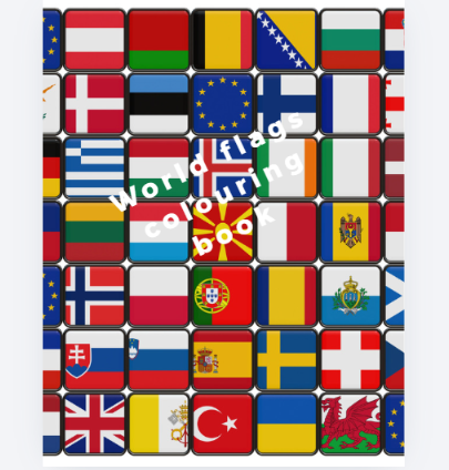 World flags Colouring book